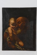 C25P35- Barock Gemälde Heiliger Antonius mit Kind 18.Jh