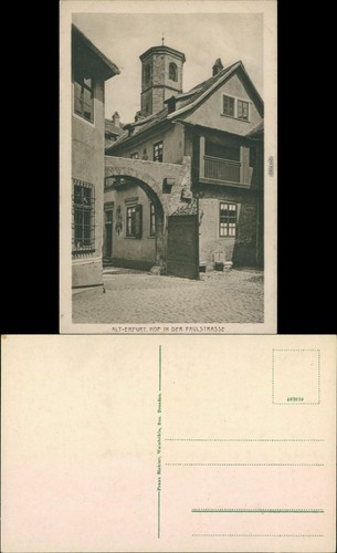 Ansichtskarte erfurt hof - ansichtskarte,
