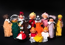 DDR Großes Konvolut Handpuppen Fingerpuppen Kinder Spielzeug Puppentheater