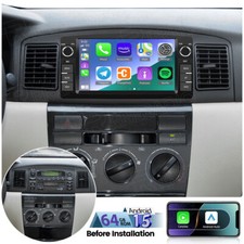 64GB Android 15 Für Toyota Corolla 2003-08 Autoradio Apple Carplay GPS Navi WIFI