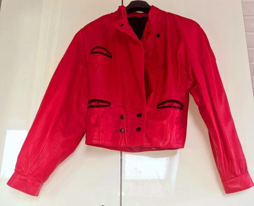 Lederjacke damen rot 40 - rot, gr.
