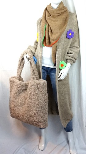 Xxl boho shearling shopper - boho,