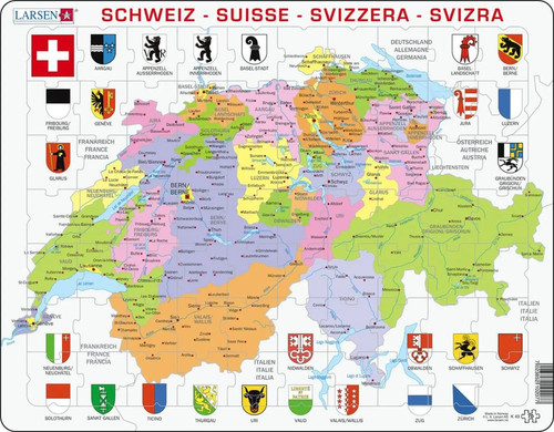 Puzzle schweiz - schweiz, (politisch)
