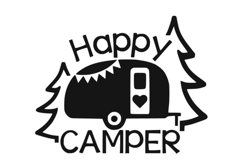 Happy camper wohnwagen camping - happy,