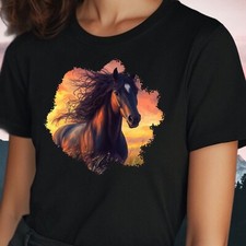 Frauen T-Shirt Pferde Motiv