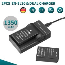 2× EN-EL20 EN-EL20a Akku Für