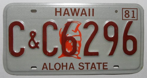 Usa nummernschild hawaii - nummernschild,