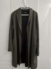 Mantel Wildlederimitat Khaki