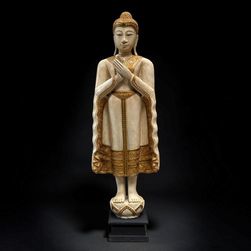 Holz buddha figur 116cm - holz,