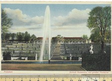 AK Potsdam - Schloß Sanssouci mit großer Fontäne um 1910/20