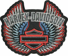 Harley-Davidson Aufnäher/Emblem "STUDDED REBEL SPIRIT" Glitzer, Straß *EM086843*