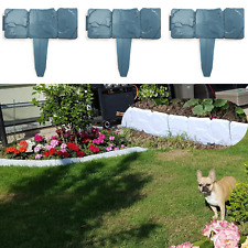 Palisade Beetumrandung 2,5 m (10 Stück) – Grau, Rasenkante, Beeteinfassung