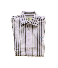 schönes La Martina Herrenhemd, lila gestreift, Gr. XL, langärmlig, Freizeit-Hemd