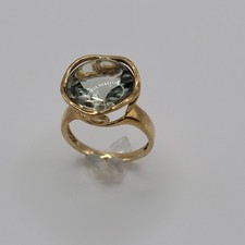 Goldring 375 mit prasiolith - goldring,