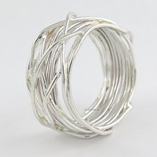 925 Silber Ring geflochten -