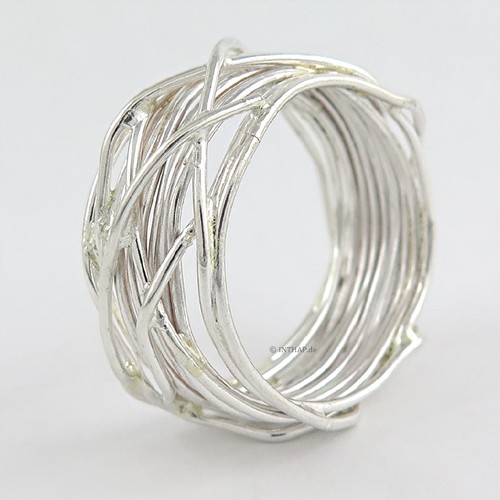 925 silber ring geflochten - geflochten,
