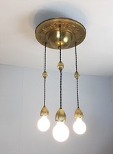 Jugendstil Deckenlampe, Wiener Secession um 1900, Art Nouveau