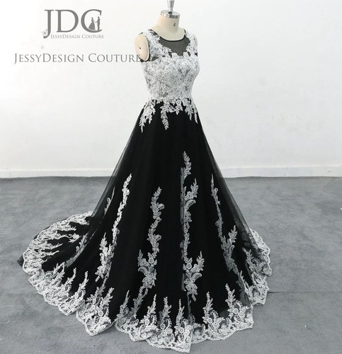 Schwarz weiß ivory brautkleid - weiß,