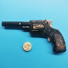 Amorces Blech Revolver, 50 BILL, funktionstüchtig + 1 Amorces Band, 1960er, rar!