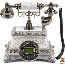 Pro Retrotelefon Antik Nostalgie Design Weiß Telefon Dekoration Festnetztelefon