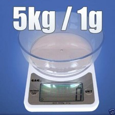 G&G KF 5000g/1g Küchenwaage inkl. Schüssel  Digitalwaage