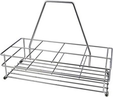 Flaschenträger Kesseböhmer Flaschenkorb Tragekorb Glas Flasche Korb Stahl chrom