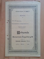Original Dokument Notarurkunde