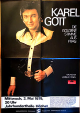 KAREL GOTT 1979 FRANKFURT - orig. Concert Poster - Konzert Plakat - DIN A1 F/U