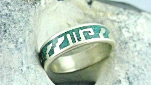 Ring chip inlay türkis - chip,