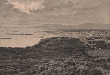 Gesamtansicht von Port-au-Prince. Haiti. Hispaniola 1885 alter antiker Druck