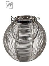 formano Windlicht Kugel mit Bügel 20cm aus glänzendem Edelstahl 6 45 66 1