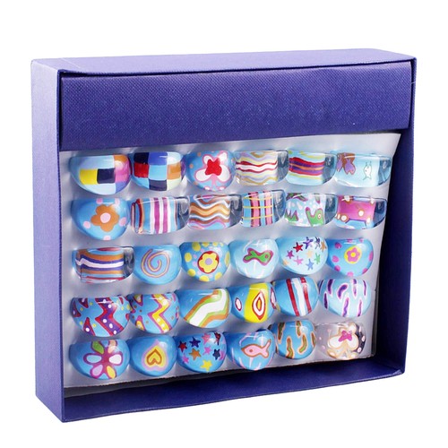 Bunte ringe set modeschmuck - ringe,