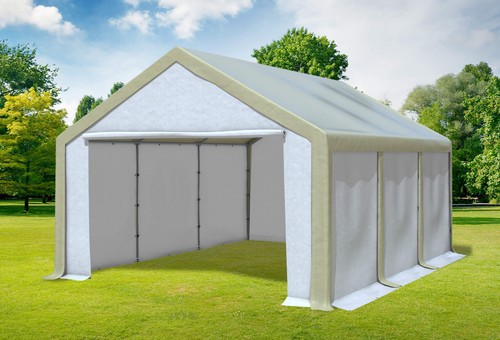 Partyzelt 4x6m braun - braun, pvc
