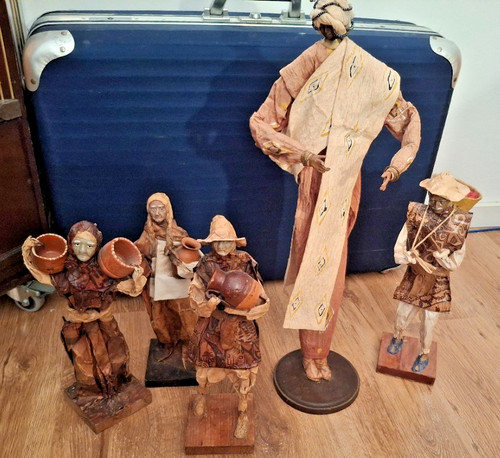 Vintage papiermaché - 5x,