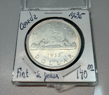1935 Canada 1 Dollar Silber