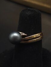 Ring Größe 54 Gelbgold 750 Elegant 18k Gold zeitlos Tahiti Perle
