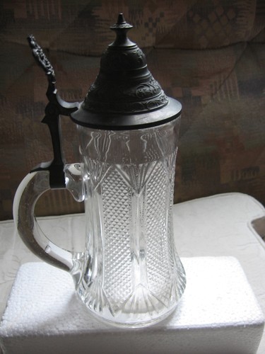 Alter bleikristall bier krug - bier,