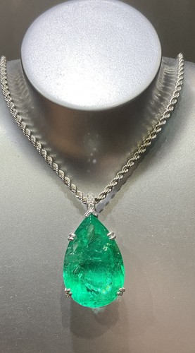 Imposantes smaragd collier - smaragd,