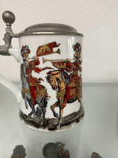 Bierkrug mit Zinndeckel,  KAISER - Porzellan