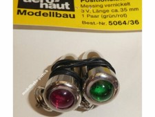 aeronaut 506436   Positionslaterne 3 V rot grün Länge ca.35 mm    ,neu , OVP