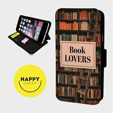 COZY BOOK LOVERS LIBRARY - Kunstleder Klapp Handy Hülle Cover-iPhone/Samsung