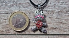 Luxus Kettenanhänger Frosch Bewegliche Glieder,Kristall Zirkonia Schmuck Unisex
