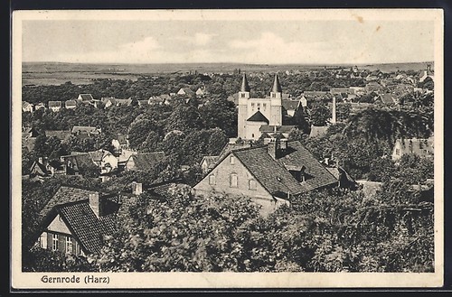 Ansichtskarte gernrode harz - ansichtskarte,