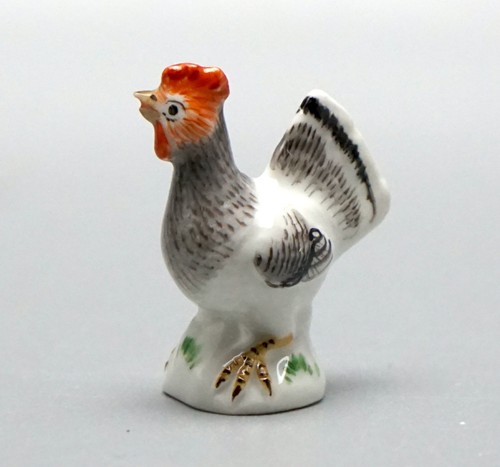 Meissen miniatur figur hahn - meissen, hahn.