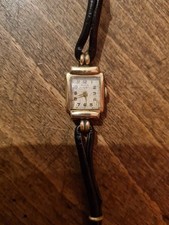 Anker Damenuhr Mechanisch Handaufzug Läuft Vintage Vergoldet