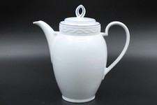 Seltmann Weiden Ascona blauer Rand Kaffeekanne Kanne aus Porzellan H 22 cm