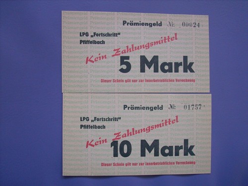 Ddr ersatzgeld wertscheine - 2,
