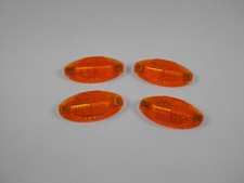 Retro Vintage Fahrrad Reflektoren Speichenreflektoren orange 4 Stück NOS #6