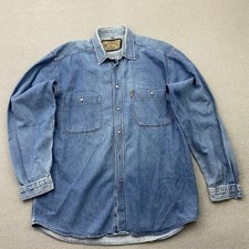 Vintage Armani Jeans Hemd L XL Blau Mit Mängel 