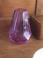 Vintage Glasvase Vase lila Alexandrit Kristallglas Designer Murano ? böhmisch?